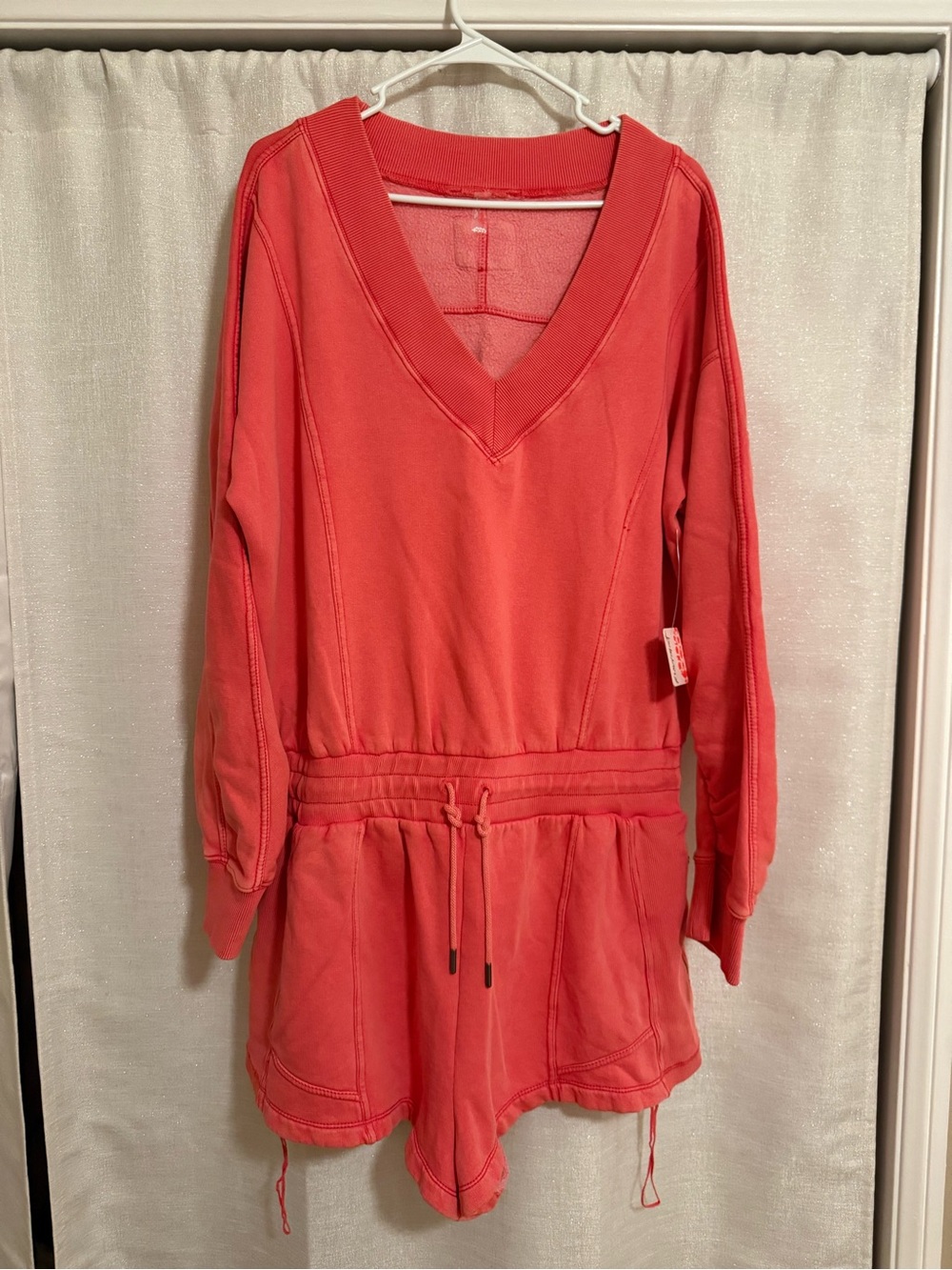 FP Movement by Free People Coral V-Neck Drawstring Waist Romper